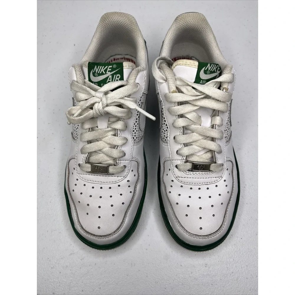Nike Air Force 1 Low Sneaker Shoes GS 314192-996 White Pine Green‎ Youth Sz 5Y